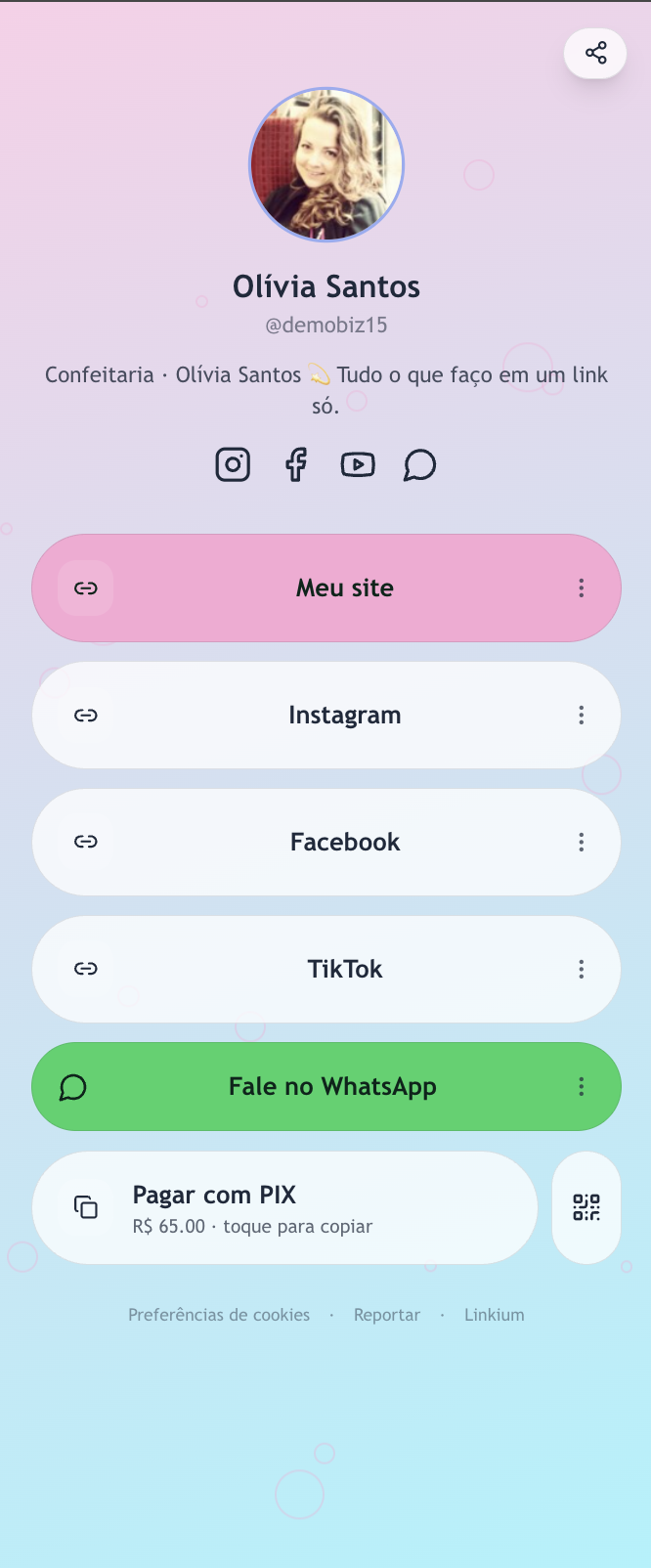 Template Olívia Santos — Confeitaria